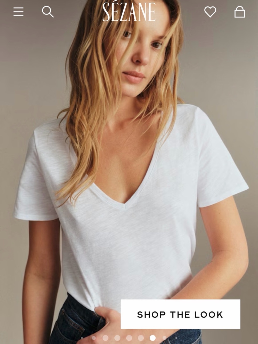 Sézane NWT Malcolm Tee in Ecru/White